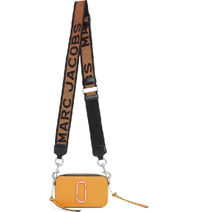 Shop Marc Jacobs Snapshot Crossbody Bag In Bright Orange Multi