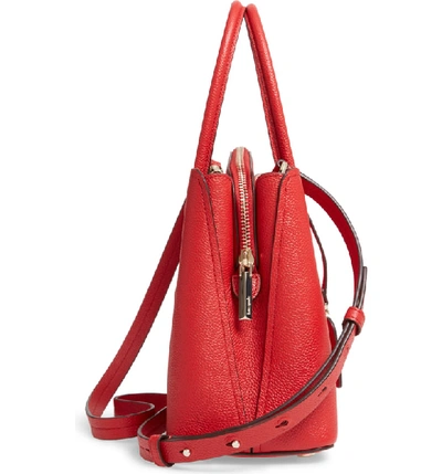 Shop Kate Spade Medium Margaux Leather Satchel In Hot Chili