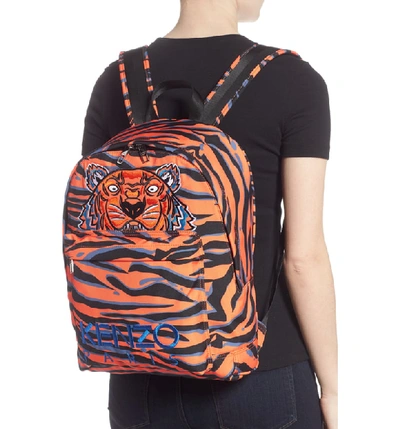 Shop Kenzo Embroidered Backpack - Orange In 17 Medium Orange