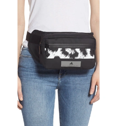 Shop Adidas By Stella Mccartney Belt Bag - Black In Black/ White