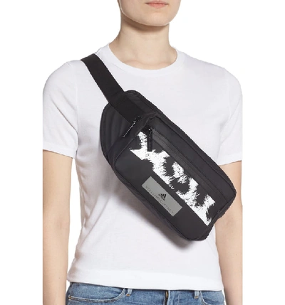 Shop Adidas By Stella Mccartney Belt Bag - Black In Black/ White