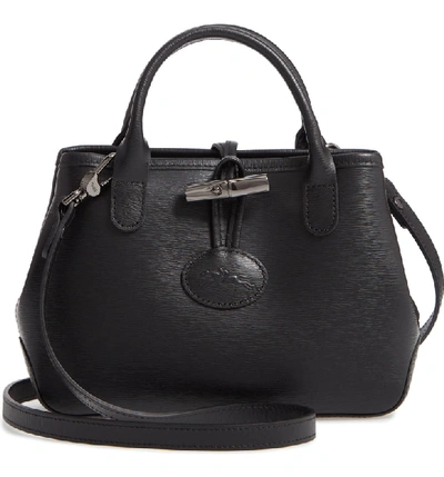 Longchamp Mini Roseau Leather Crossbody Bag ~NWT~ Black