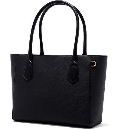 Shop Dagne Dover Signature Classic Coated Canvas Tote In Onyx