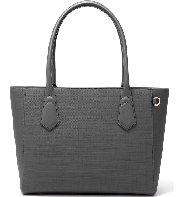 Dagne Dover Signature Classic Coated Canvas Tote In Graphite ModeSens
