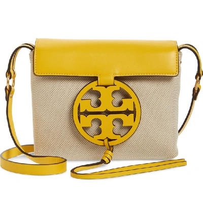 Tory Burch Miller Canvas Leather Crossbody Bag In Limone ModeSens