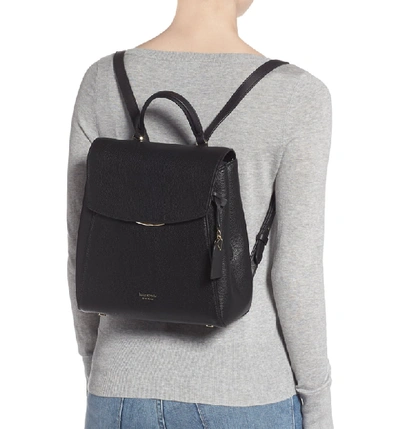 Shop Kate Spade Medium Grace Leather Backpack In Black