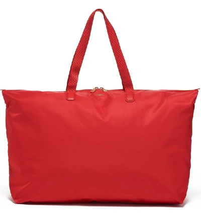 Shop Tumi Voyageur - Just In Case Nylon Travel Tote - Red In Sunset