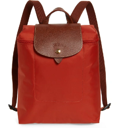 Shop Longchamp 'le Pliage' Backpack In Saffron