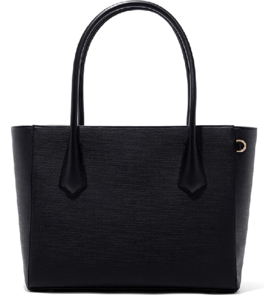 Shop Dagne Dover Signature Legend Coated Canvas Tote In Onyx