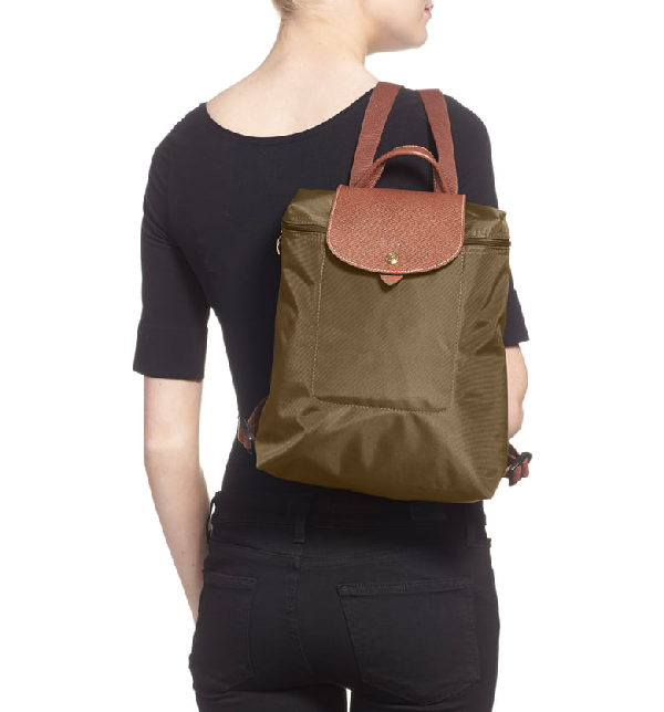 longchamp backpack khaki