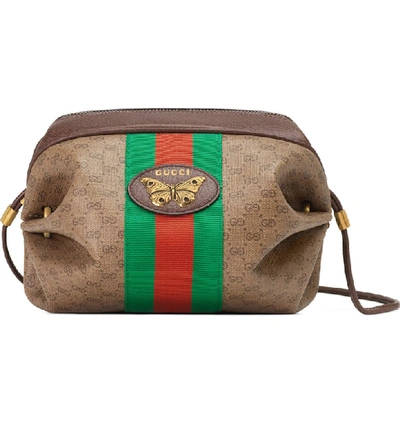 Shop Gucci New Candy Gg Supreme Canvas Mini Crossbody Bag In Beige Ebony/ New Acero