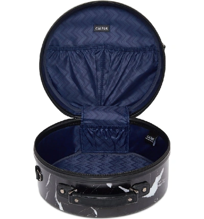 Shop Calpak Baye Small Hardcase Hat Box In Midnight Marble