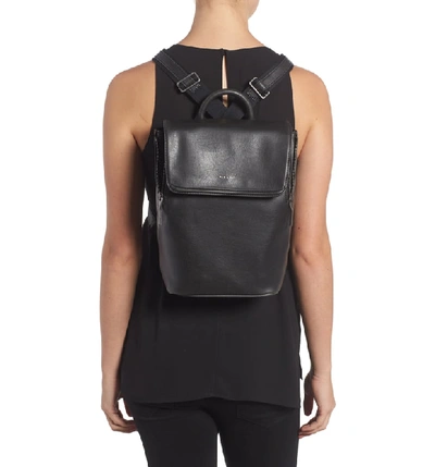 Shop Matt & Nat Mini Fabi Faux Leather Backpack In Black