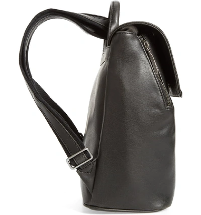 Shop Matt & Nat Mini Fabi Faux Leather Backpack In Black