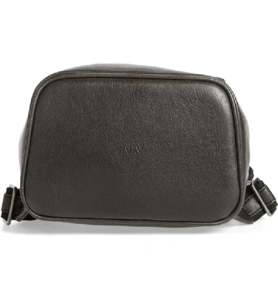 Shop Matt & Nat Mini Fabi Faux Leather Backpack In Black