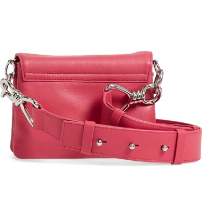 Shop Allsaints Captain Leather Shoulder Bag - Pink In Fuchsia Pink