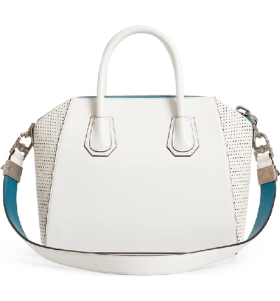 Shop Givenchy Small Antigona Perforated Satchel - White