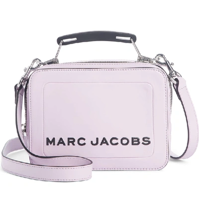 Shop Marc Jacobs The Box 20 Leather Crossbody Bag - Purple In Light Purple