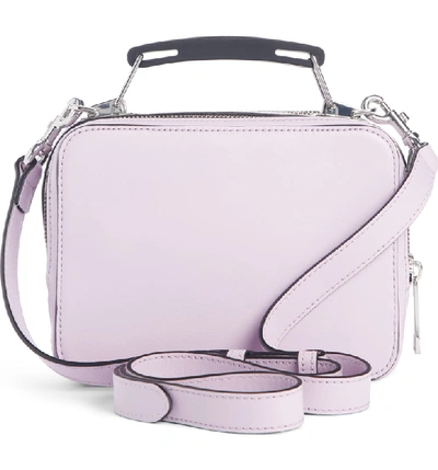 Shop Marc Jacobs The Box 20 Leather Crossbody Bag - Purple In Light Purple