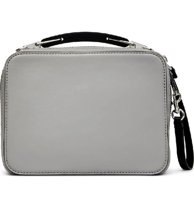 Shop Marc Jacobs The Box 20 Leather Crossbody Bag - Grey In Drizzle Grey