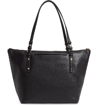 Shop Kate Spade Large Polly Leather Tote In Black