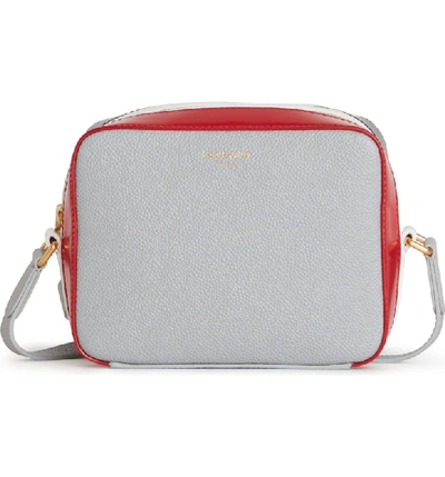 Shop Thom Browne Mini Business Leather Camera Bag - Grey In Pastel Grey