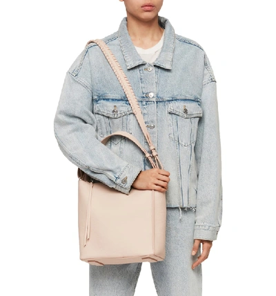 Shop Allsaints Kita Convertible Shoulder Bag In Peach