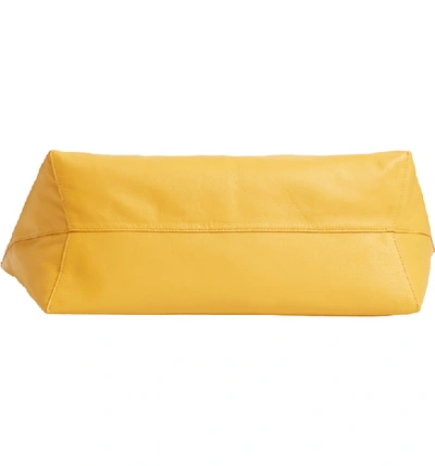 Shop Mansur Gavriel Oversize Lambskin Leather Tote - Yellow In Sun