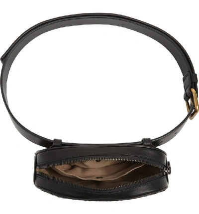 Shop Bottega Veneta Intrecciato Woven Leather Belt Bag In Nero/ Nero