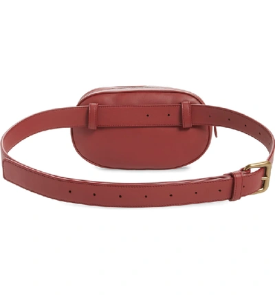Shop Bottega Veneta Intrecciato Woven Leather Belt Bag In Baccara Rose/ Baccara Rose
