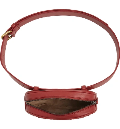 Shop Bottega Veneta Intrecciato Woven Leather Belt Bag In Baccara Rose/ Baccara Rose