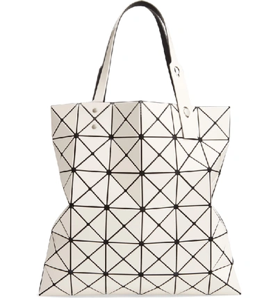 Shop Bao Bao Issey Miyake Lucent Tote In Ivory/ Light Gray