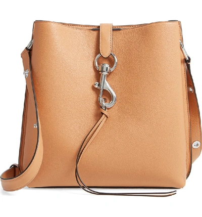 Shop Rebecca Minkoff Megan Leather Shoulder Bag In Honey