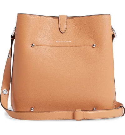 Shop Rebecca Minkoff Megan Leather Shoulder Bag In Honey