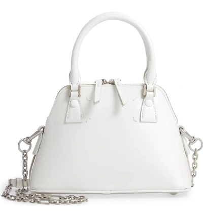 Shop Maison Margiela Mini 5ac Convertible Leather Bag In White