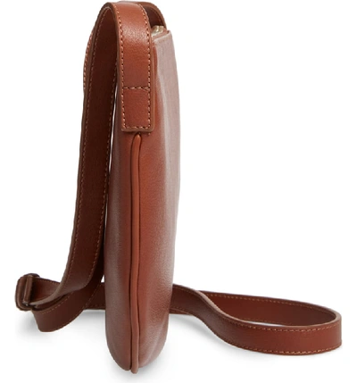 Shop Apc Sac Maelys Leather Crossbody Bag - Brown In Cad Noisette