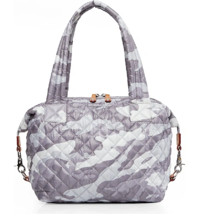 Shop Mz Wallace Medium Sutton Bag In Light Grey Camo