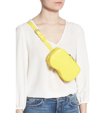 Shop Senreve Coda Leather Belt Bag In Lemon