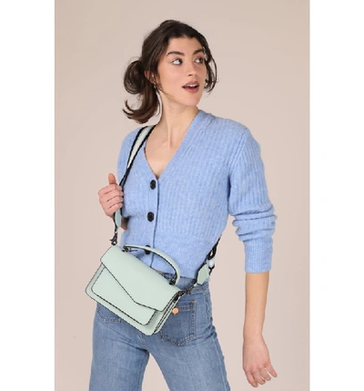 Shop Botkier Cobble Hill Leather Crossbody Bag - Green In Soft Sage