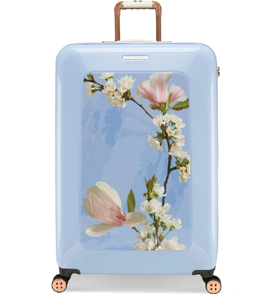 Shop Ted Baker Large Harmony 31-inch Hard Shell Spinner Suitcase - Blue