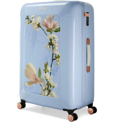 Shop Ted Baker Large Harmony 31-inch Hard Shell Spinner Suitcase - Blue