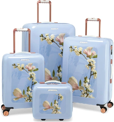 Shop Ted Baker Large Harmony 31-inch Hard Shell Spinner Suitcase - Blue