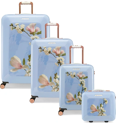 Shop Ted Baker Large Harmony 31-inch Hard Shell Spinner Suitcase - Blue