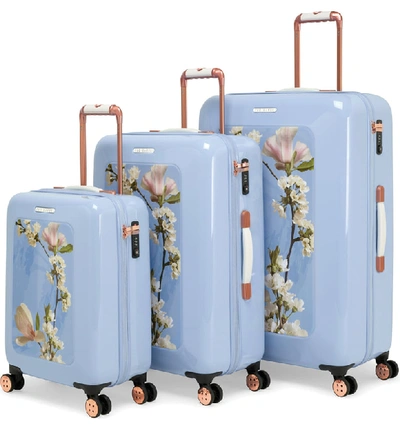 Shop Ted Baker Large Harmony 31-inch Hard Shell Spinner Suitcase - Blue