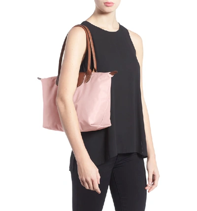 Shop Longchamp 'small Le Pliage' Tote In Pink Ice