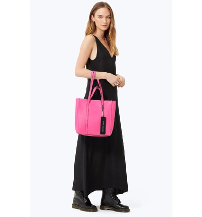 Shop Marc Jacobs The Tag 27 Leather Tote - Pink In Bright Pink