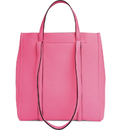 Shop Marc Jacobs The Tag 27 Leather Tote - Pink In Bright Pink
