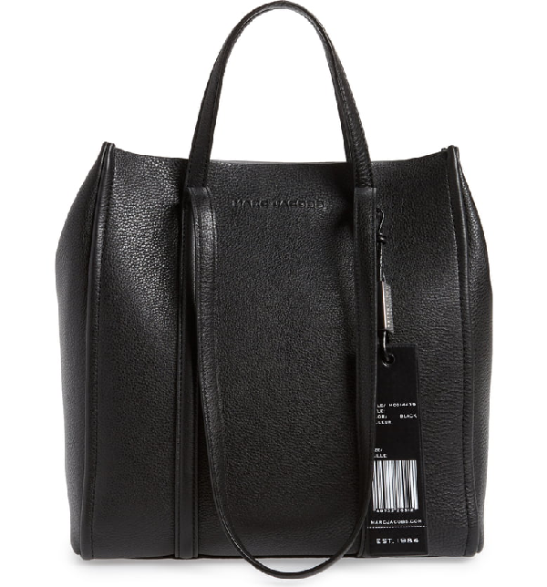 marc jacobs black leather tote