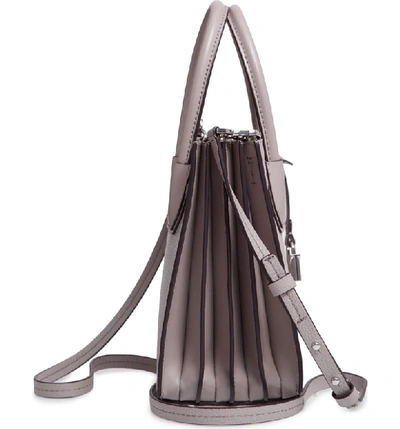 Shop Michael Michael Kors Medium Mercer Convertible Leather Tote - Grey In Pearl Grey