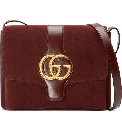 Shop Gucci Medium Leather Shoulder Bag In Vintage Bordeaux